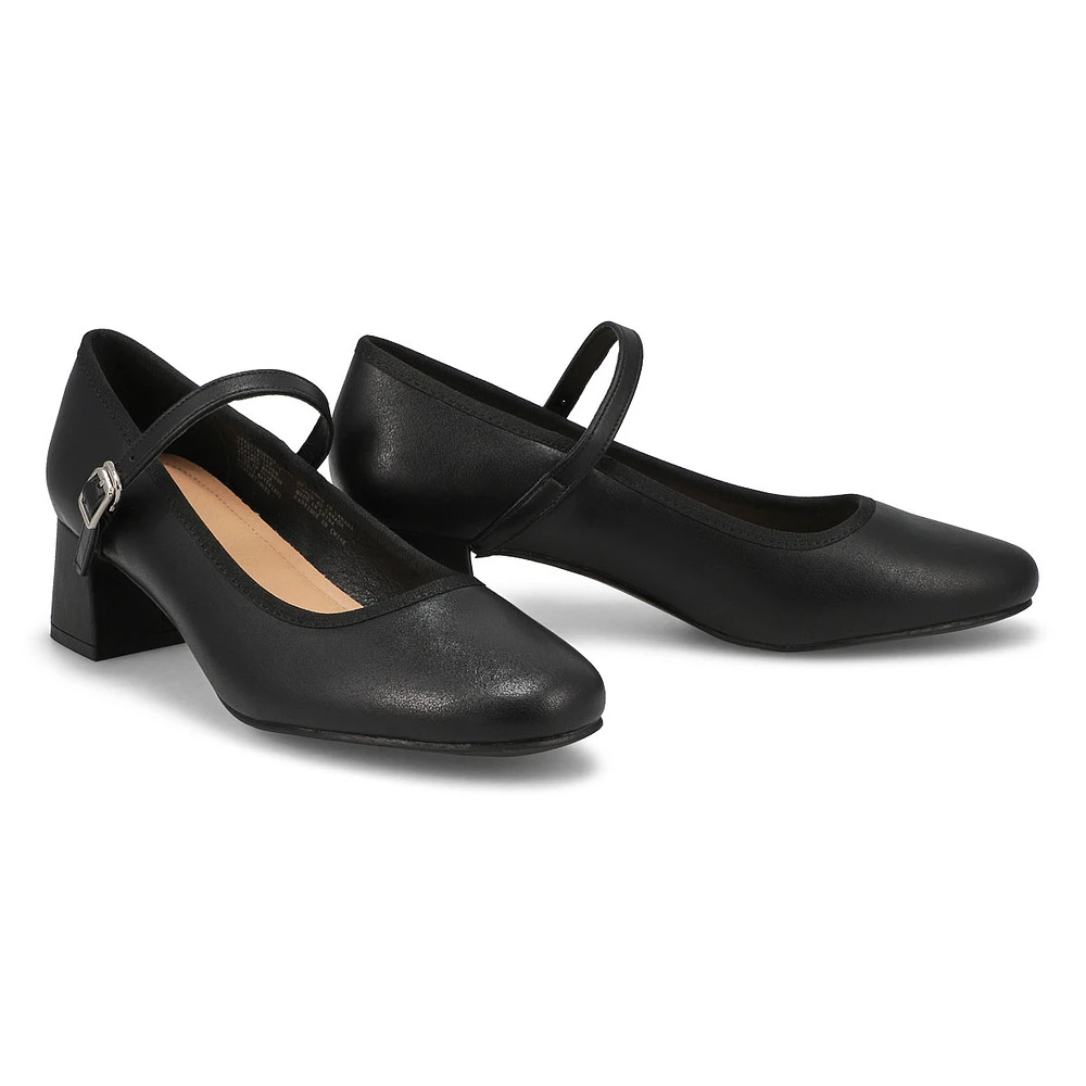 Womens Kate Maryjane Smooth Leather Dress Shoe - Black