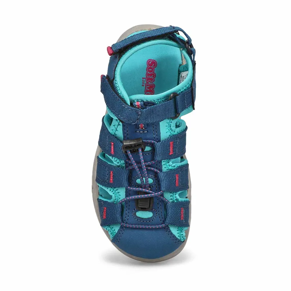 Girls Kayla Fisherman Sandal - Navy Turquoise