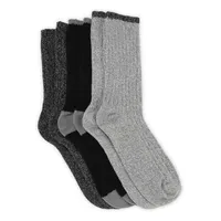 Womens Cable Knit Mlt Sock 3 Pack - Charcoal/Assorted