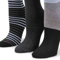 Womens Soft & Dreamy Crew Sock 3 Pack - Black/Multi