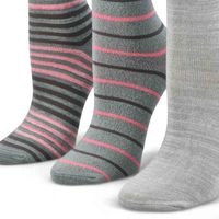 Womens Soft & Dreamy Crew Sock 3 Pack - Grey/Multi