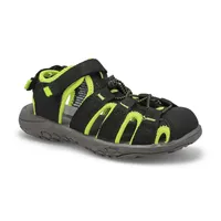 Boys Kyle Fisherman Sandal - Black Lime/Green