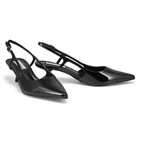 Womens Legaci Slingback Dress Heel - Black Patent