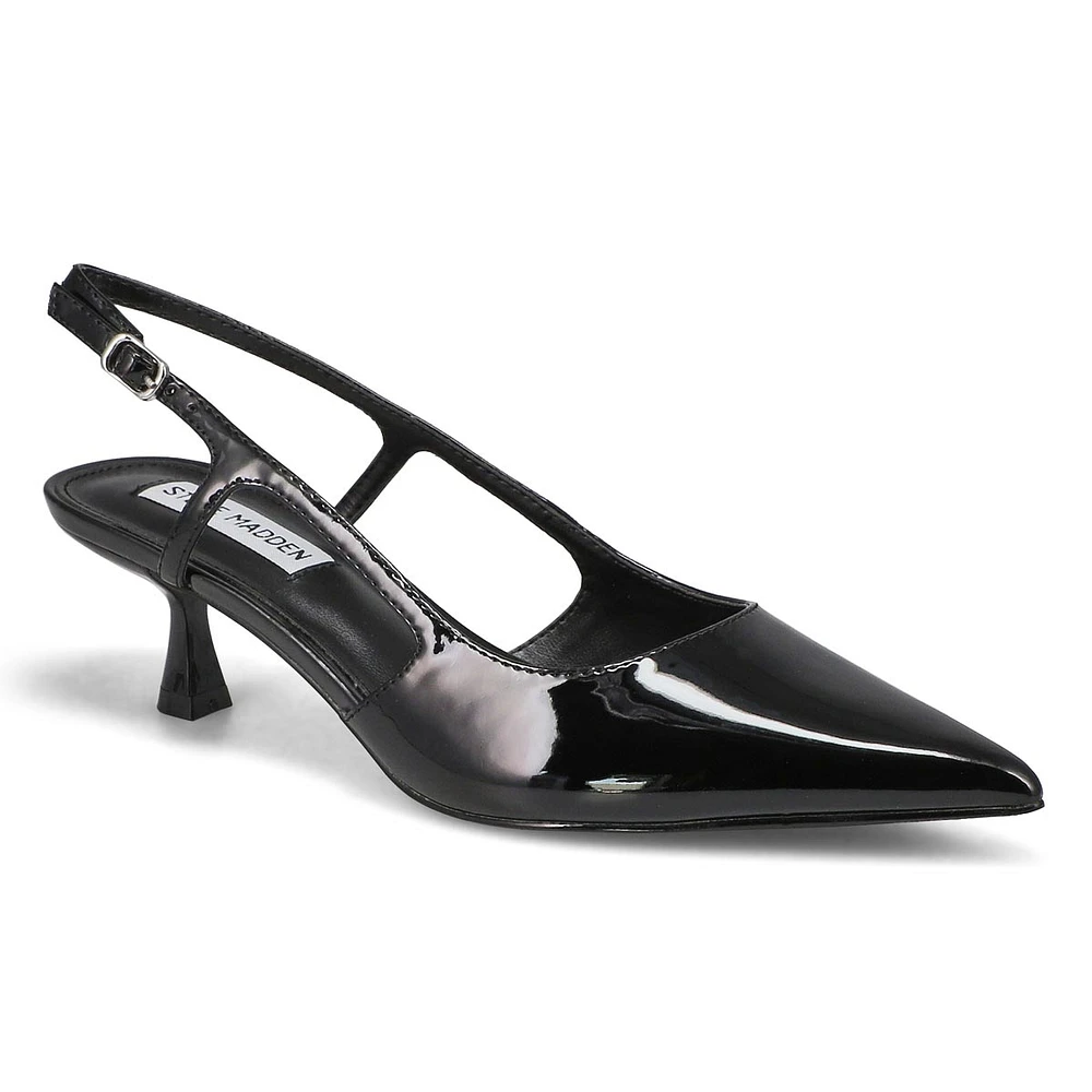 Womens Legaci Slingback Dress Heel - Black Patent