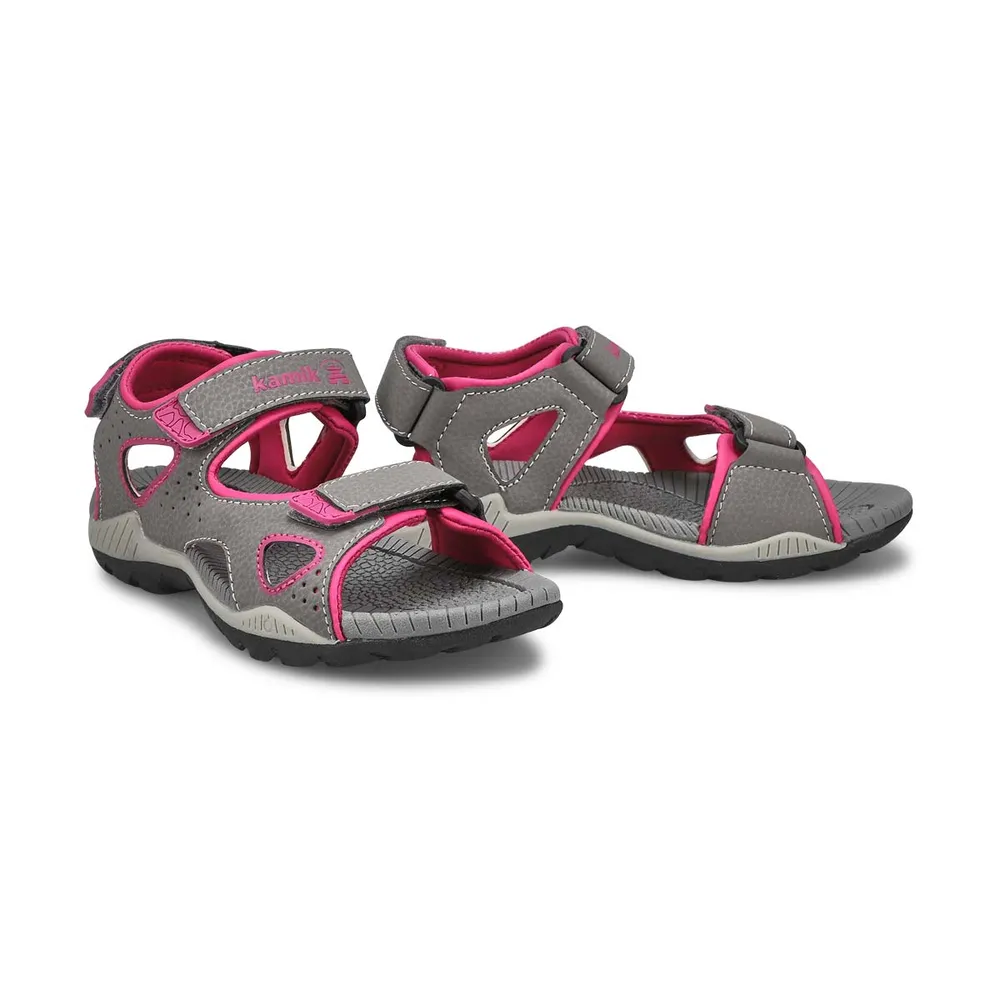 Girls Lobster 2 Sport Sandal - Dark Grey/Pink