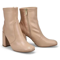 Womens Locole Heeled Ankle Boot - Natural