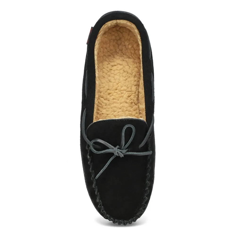 Mens Louie Lined Suede SoftMocs - Black