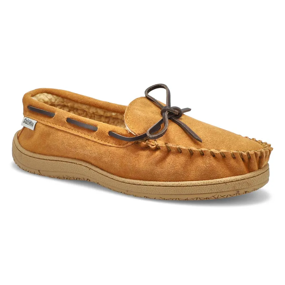 Mens Louie Lined Suede SoftMocs - Chestnut