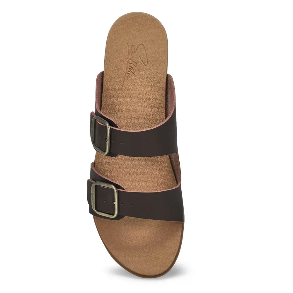 Womens Mandy Slide Sandal - Dark Brown