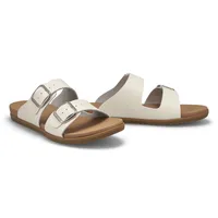 Womens Mandy Slide Sandal - Pearl White