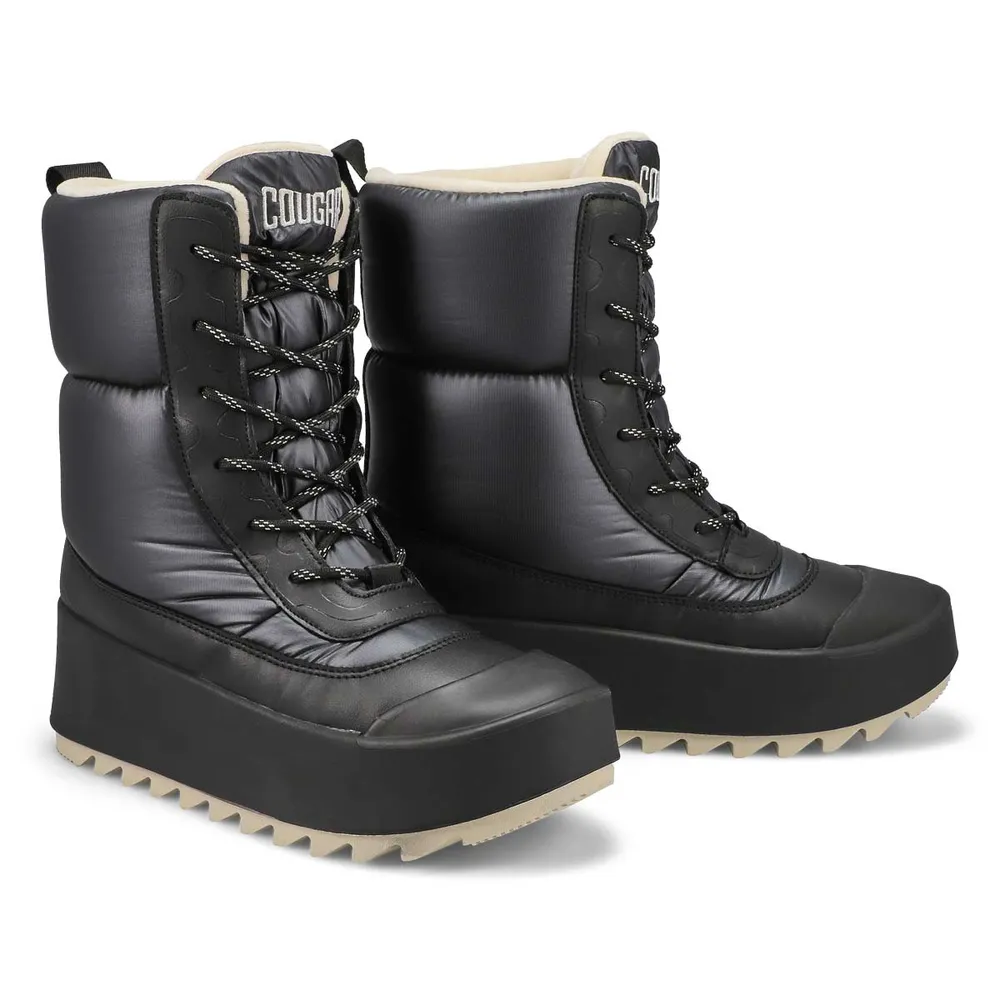 Womens Meridian Waterproof Platform Winter Boot - Black