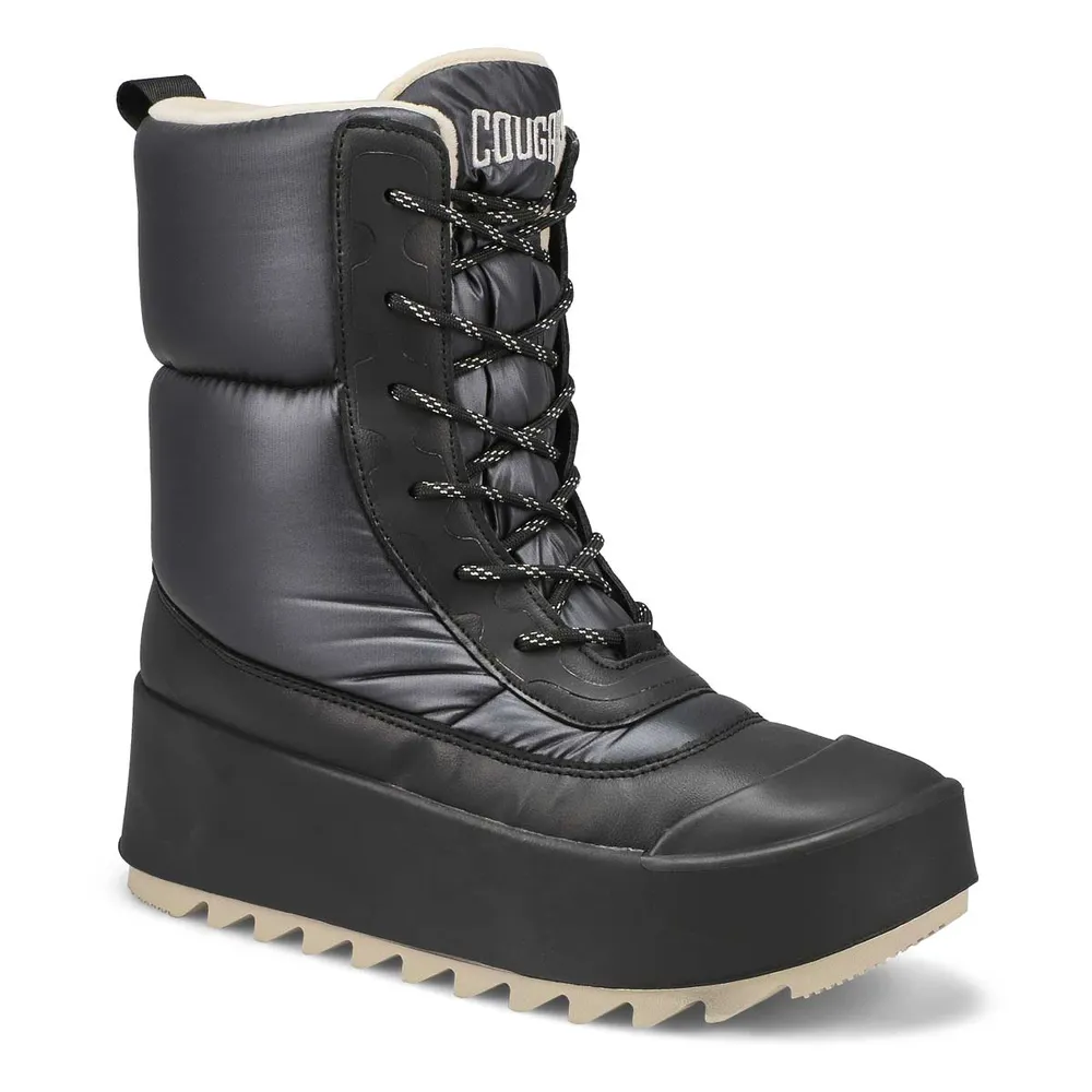 Womens Meridian Waterproof Platform Winter Boot - Black