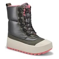 Womens Meridian Waterproof Platform Winter Boot - Charcoal