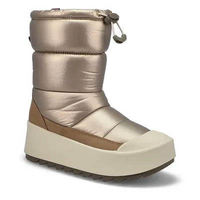 Womens Meteor Waterproof Platform Winter Boot - Gold