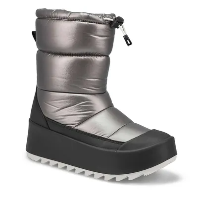 Womens Meteor Waterproof Platform Winter Boot - Pewter