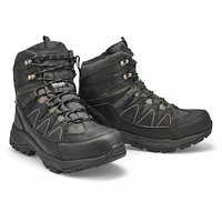 Mens Miles Waterproof Lace Up Winter Boot - Black