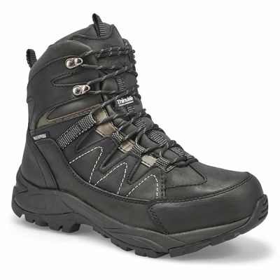 Mens Miles Waterproof Lace Up Winter Boot - Black