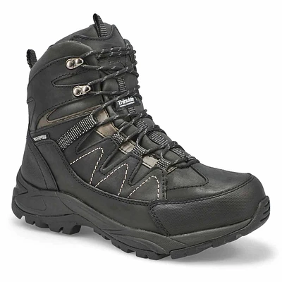 Mens Miles Waterproof Lace Up Winter Boot - Black