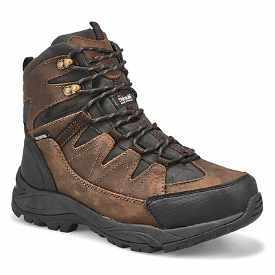 Mens Miles Waterproof Lace Up Winter Boot - Brown