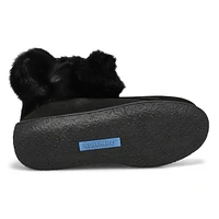 Womens Minimuk Pom 2 Waterproof SoftMocs - Black/Black