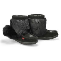 Womens Minimuk Pom 2 Waterproof SoftMocs - Black/Black