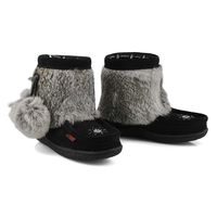 Womens Minimuk Pom 2 Waterproof SoftMocs - Black/Grey