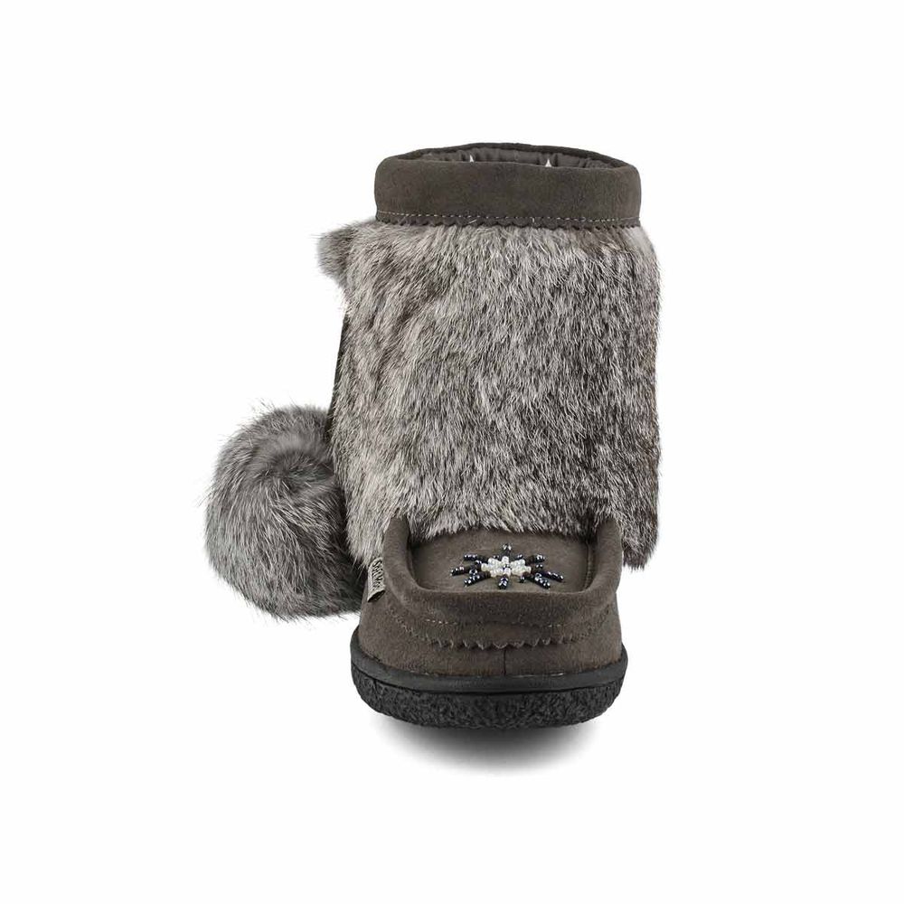 Womens Minimuk Pom 2 Waterproof SoftMocs - Grey