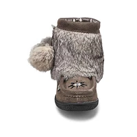 Womens Minimuk Pom 2 Waterproof SoftMocs - Grey