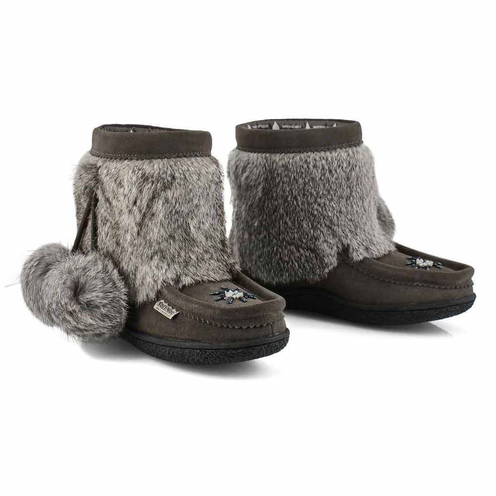 Womens Minimuk Pom 2 Waterproof SoftMocs - Grey