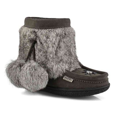 Womens Minimuk Pom 2 Waterproof SoftMocs - Grey