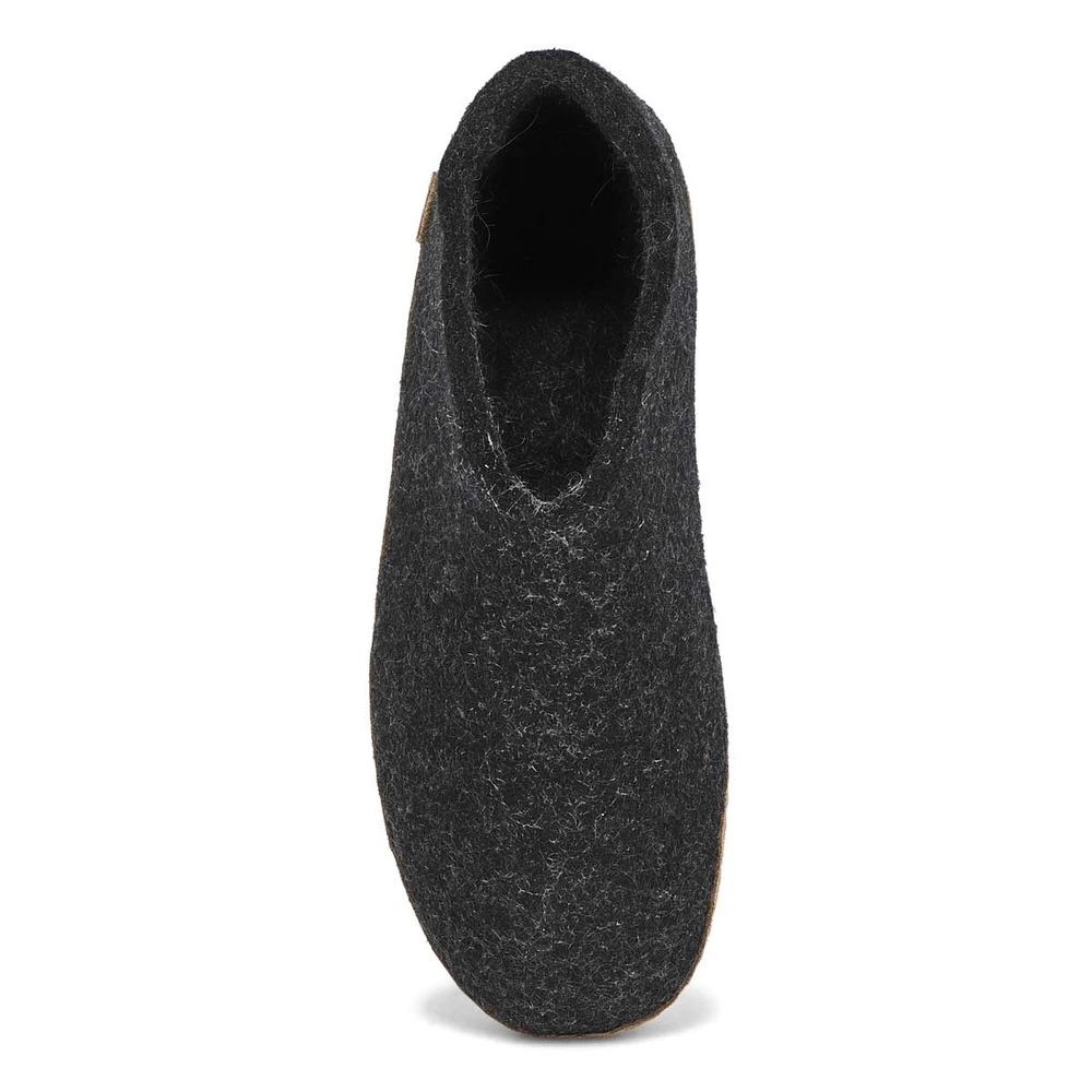 Mens Model A Closed Back Slipper - Charcoal