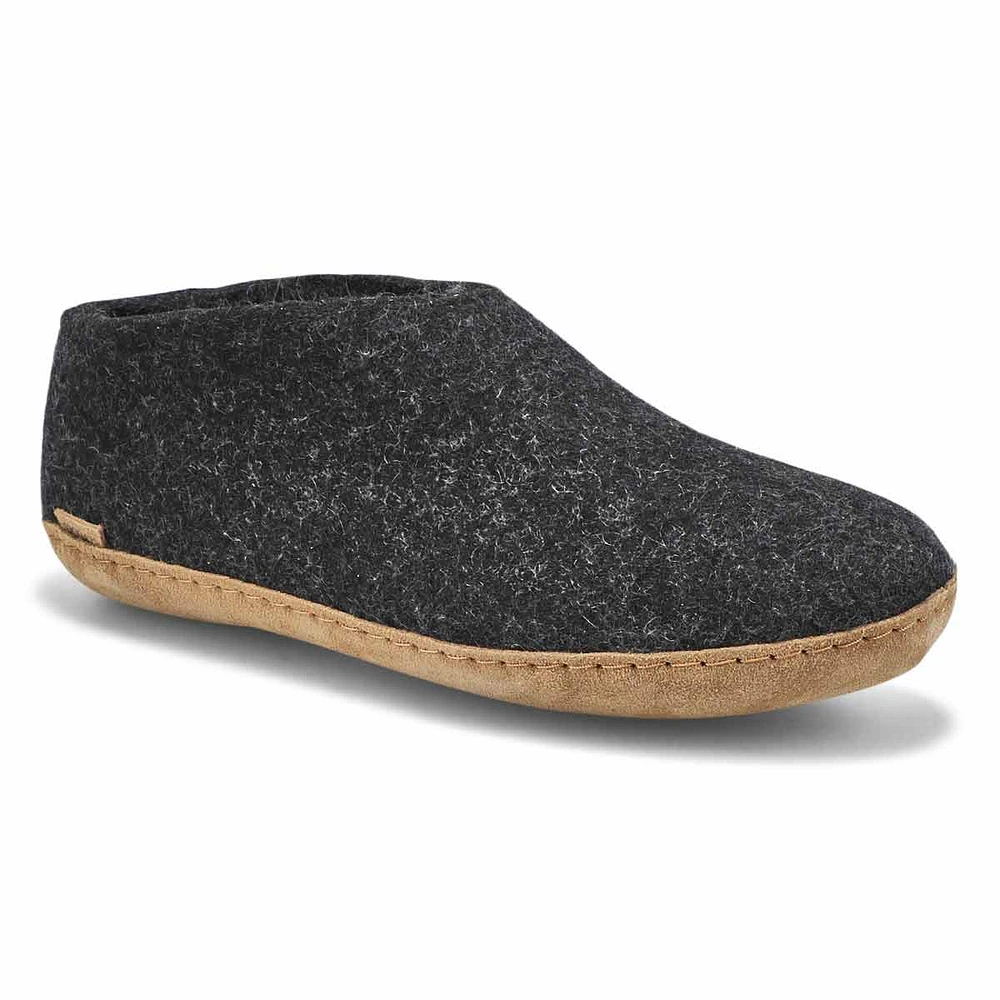 Mens Model A Closed Back Slipper - Charcoal