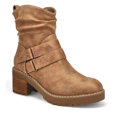 Womens  Nikki Block Heel Casual Boot - Fawn