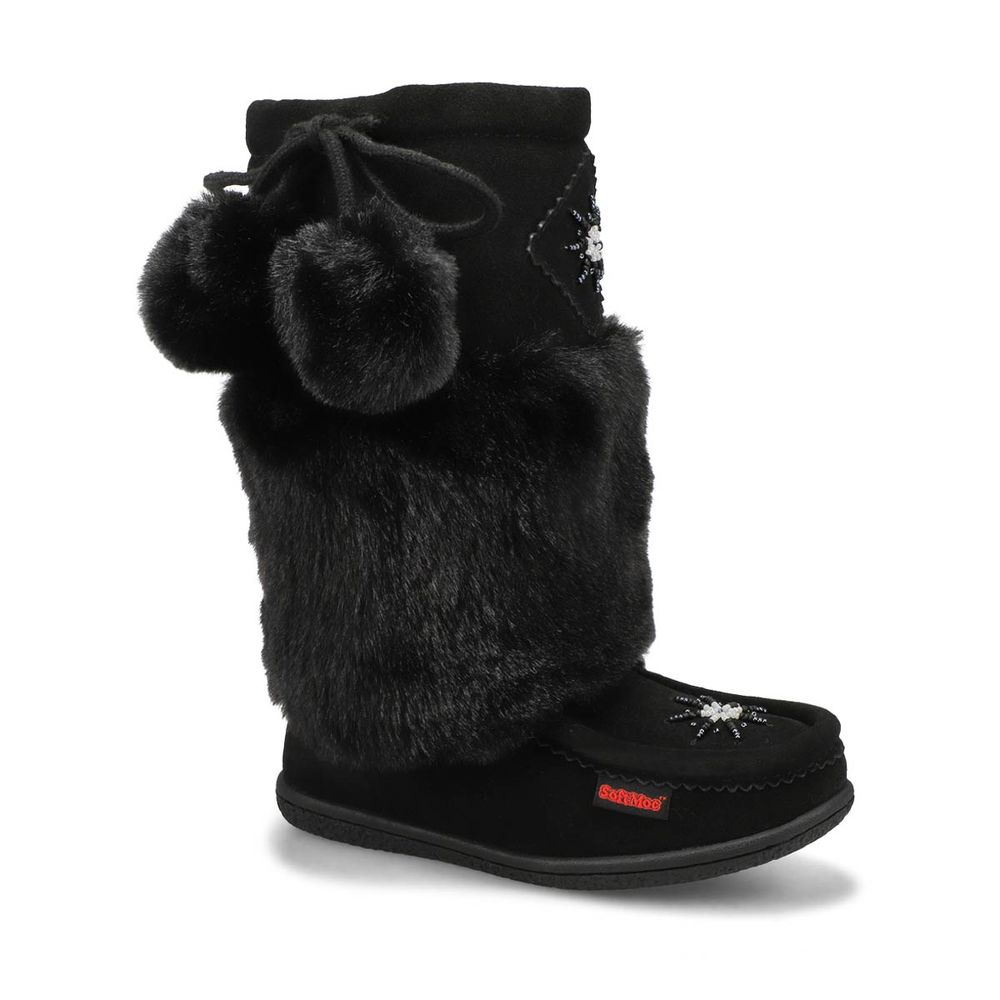 Girls Niska 6 Jr Faux Rabbit Fur SoftMocs