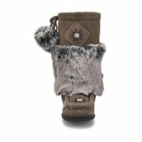 Girls Niska 6 Jr Faux Rabbit Fur SoftMocs - Grey