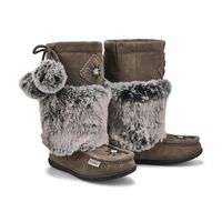 Girls Niska 6 Jr Faux Rabbit Fur SoftMocs - Grey