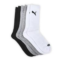 Mens Core Basics Crew Sock 6 Pack - White/Black/Grey