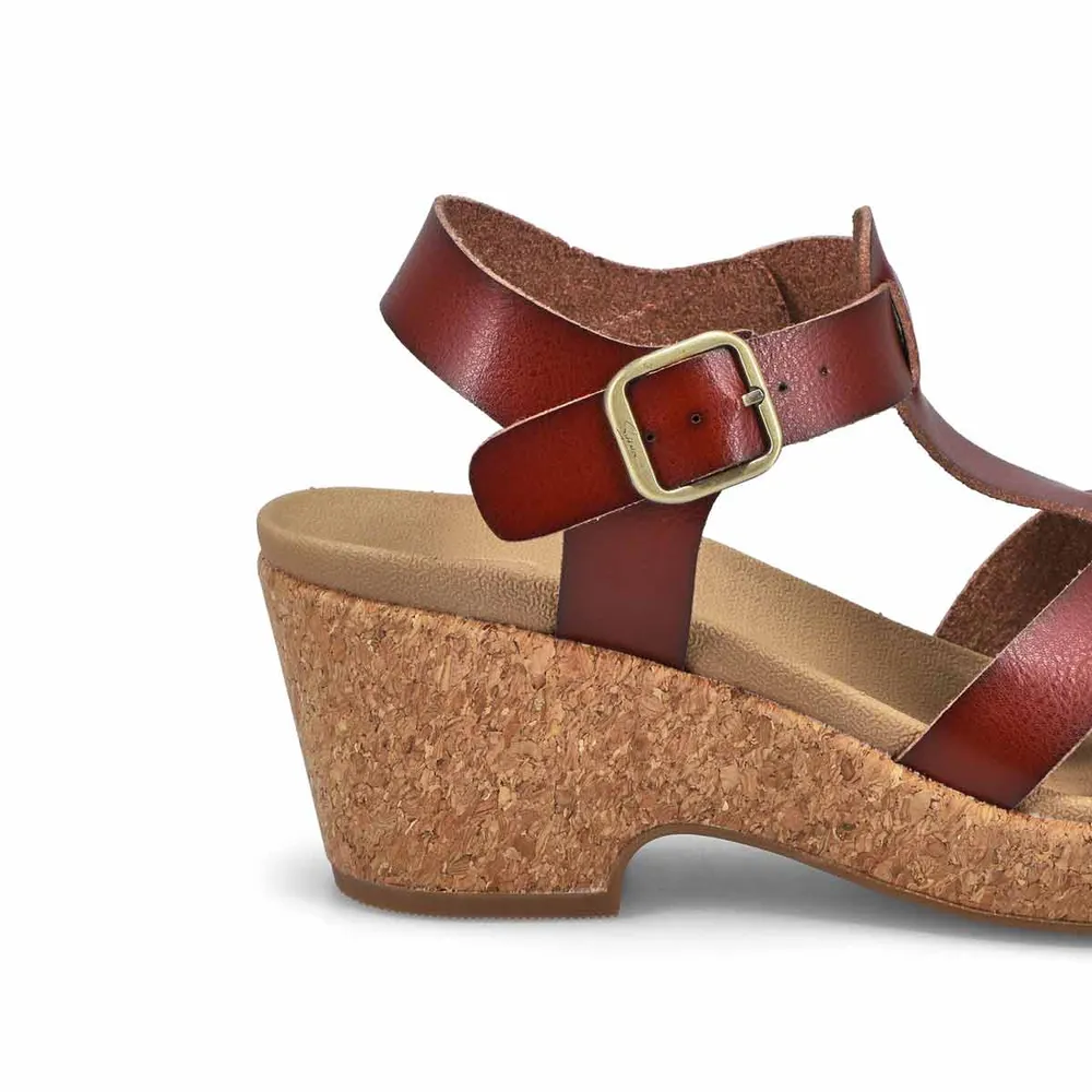 Womens Paola Wedge Sandal - Antique Chestnut