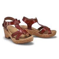 Womens Paola Wedge Sandal - Antique Chestnut