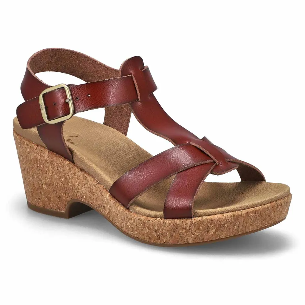 Womens Paola Wedge Sandal - Antique Chestnut