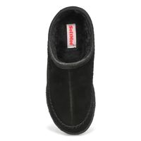 Mens Pauly III Suede Open Slipper - Black