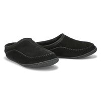 Mens Pauly III Suede Open Slipper - Black