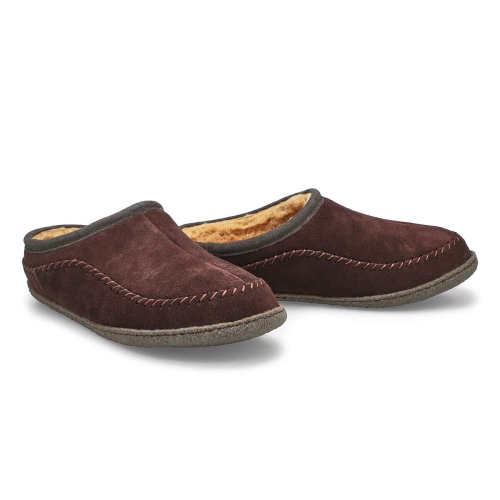 Mens Pauly III Open Back Slipper - Rootbeer