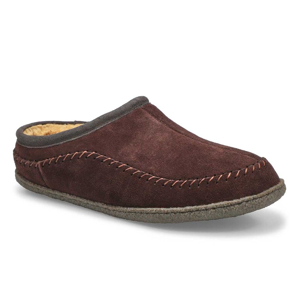 Mens Pauly III Open Back Slipper - Rootbeer