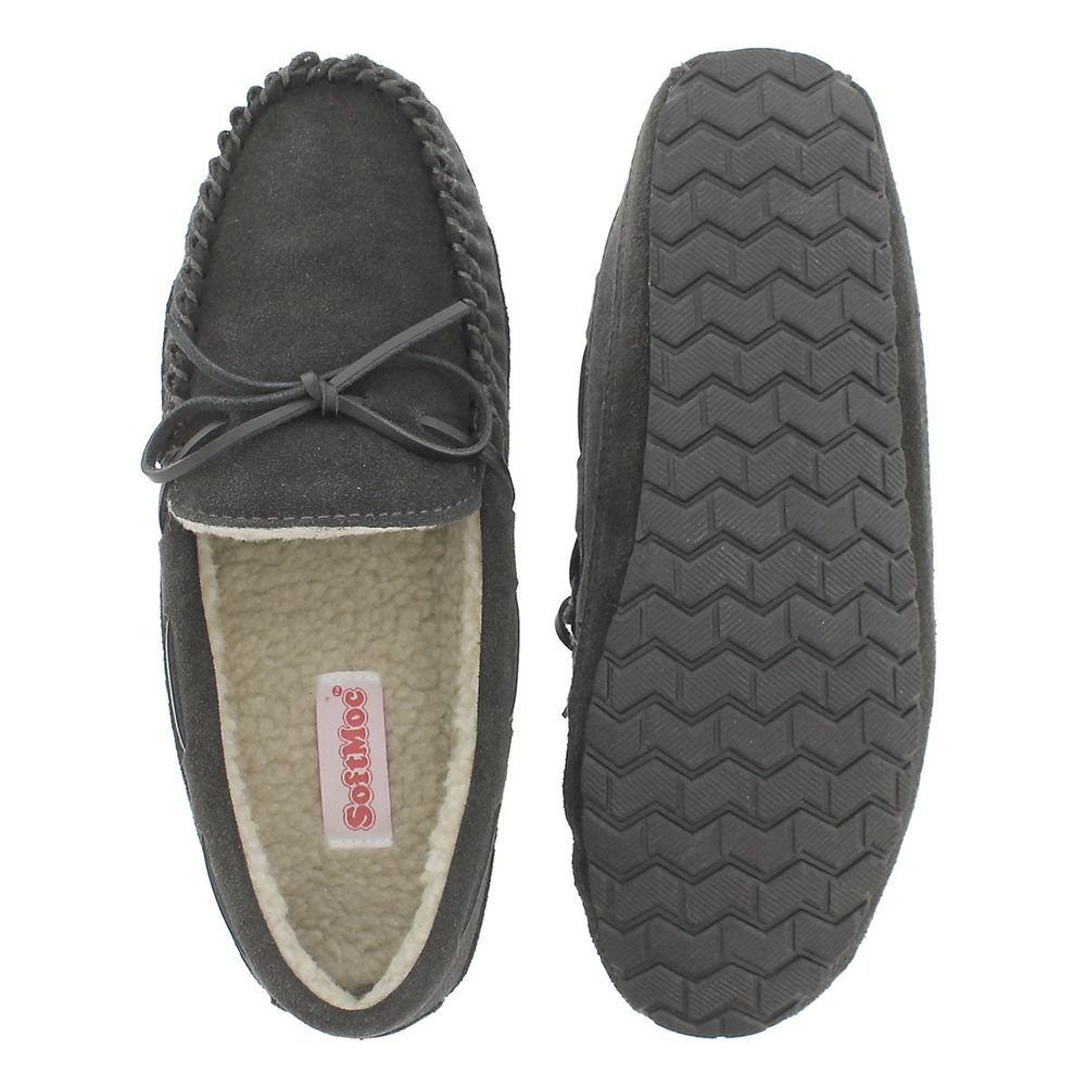 Mens Preston Memory Foam SoftMocs - Charcoal