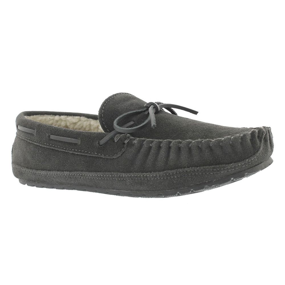 Mens Preston Memory Foam SoftMocs - Charcoal