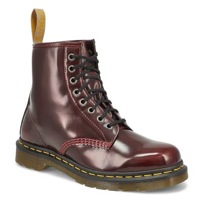 Womens Vegan 1460 8-Eye Smooth Combat Boot - Cherry Red