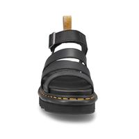 Womens Vegan Blaire Multi Strap Casual Sandal - Black