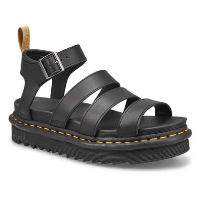 Womens Vegan Blaire Multi Strap Casual Sandal - Black