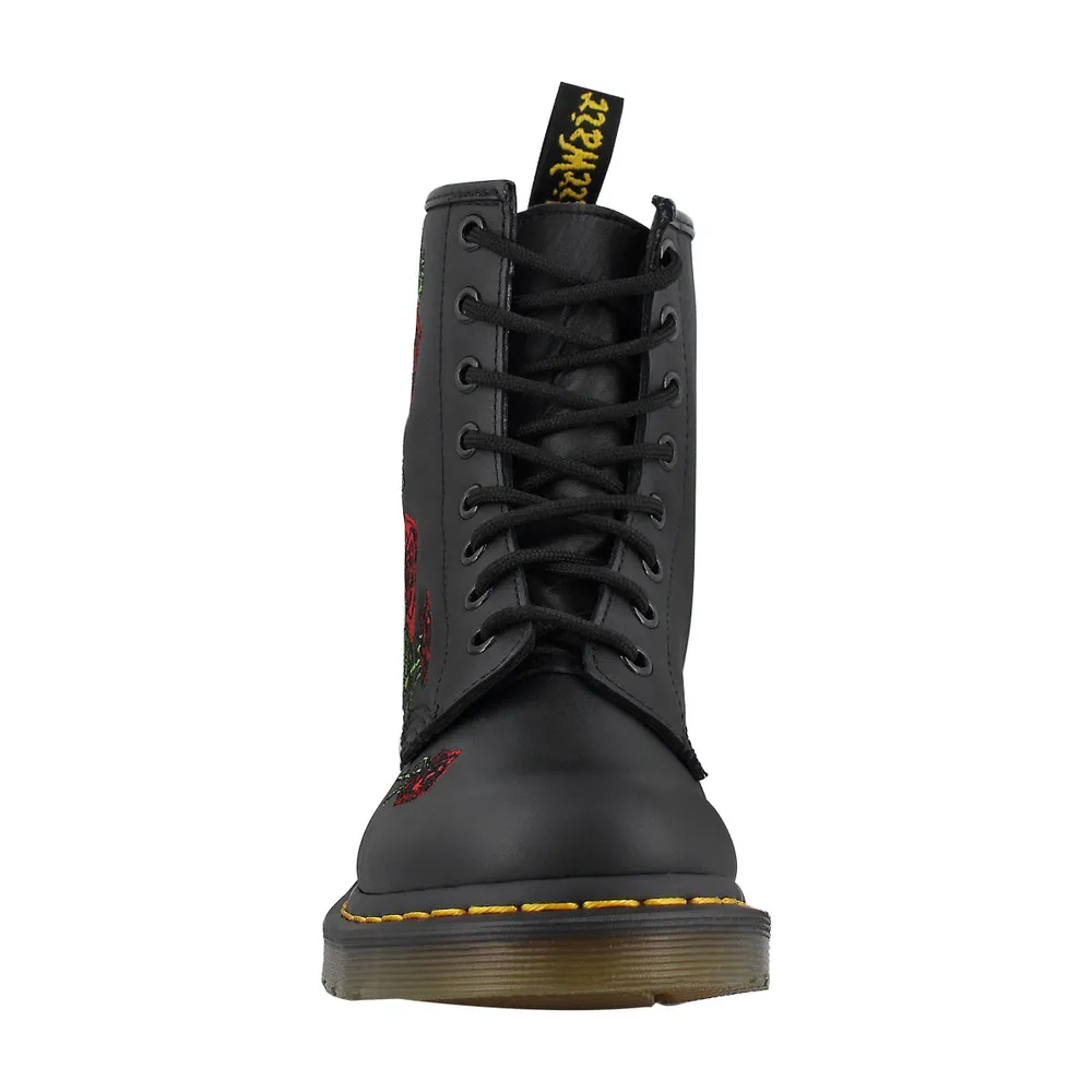 Womens Vonda 1460 8-Eye Combat Boot - Black/Red